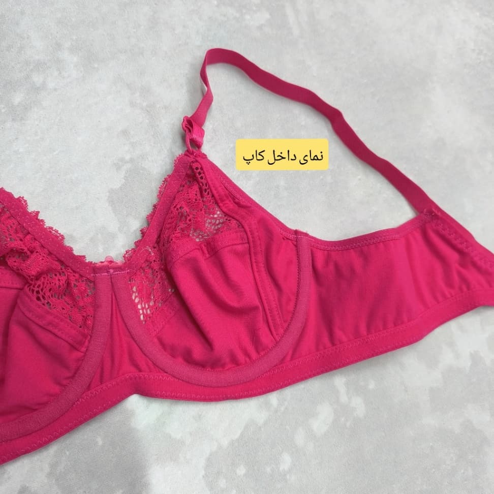 سوتین نخی گیپور فنردار (کاپ B) مدل Saina 505 – تصویر ۵ از ۱۰